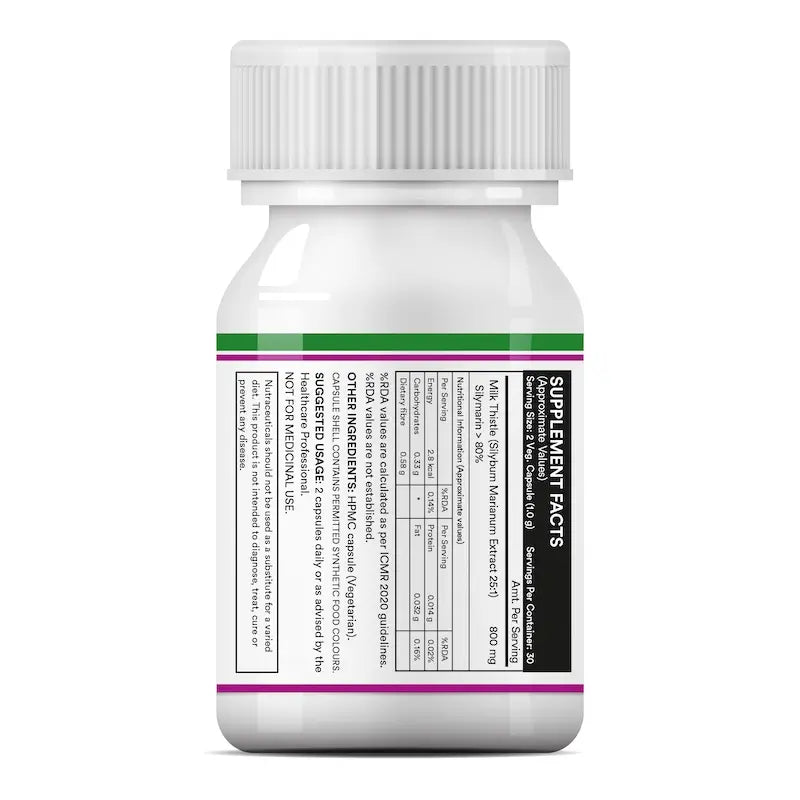 INLIFE Milk Thistle Extract 800mg (Per Serving) | 80% Silymarin Liver Support Supplement