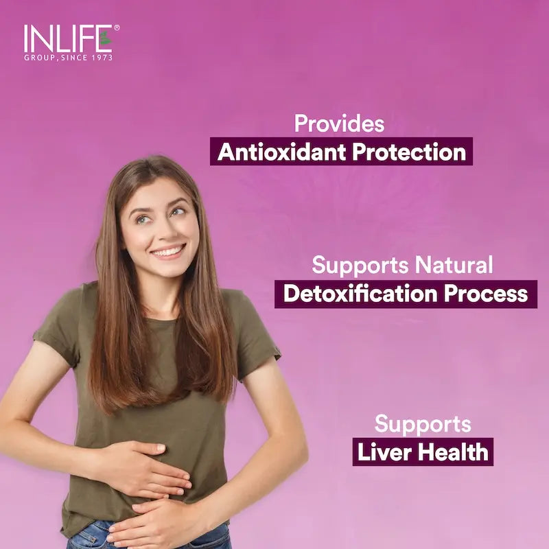 INLIFE Milk Thistle Extract 800mg (Per Serving) | 80% Silymarin Liver Support Supplement