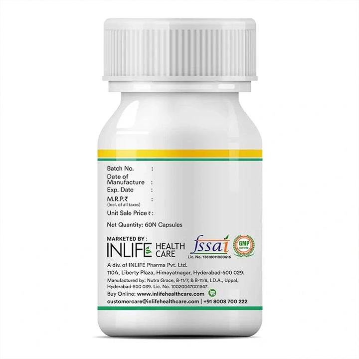 INLIFE Hing Oil Capsule (Asafoetida) | Faster Absorption than Powder | Digestion Support Supplement for Men and Women, 15mg - 60 Liquid Filled Vegetarian Capsules