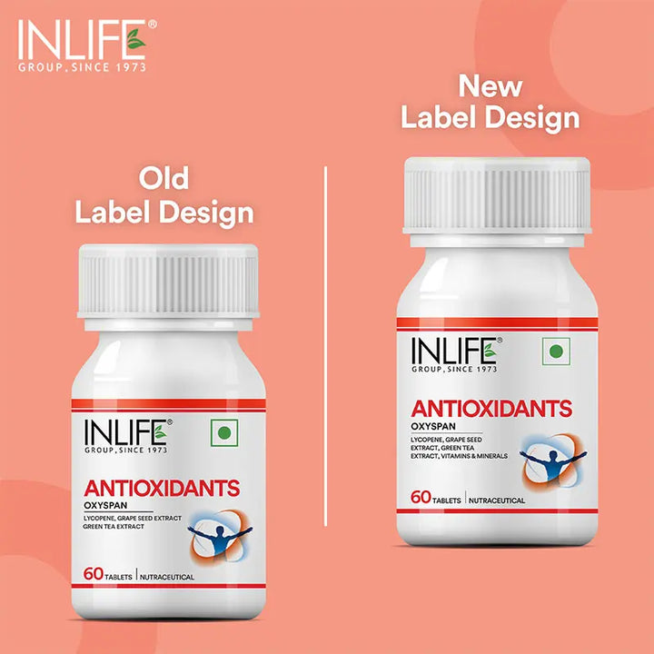 INLIFE Antioxidants Supplements | Lycopene Grape Seed Extract Green Tea Extract | Supports Immune Health