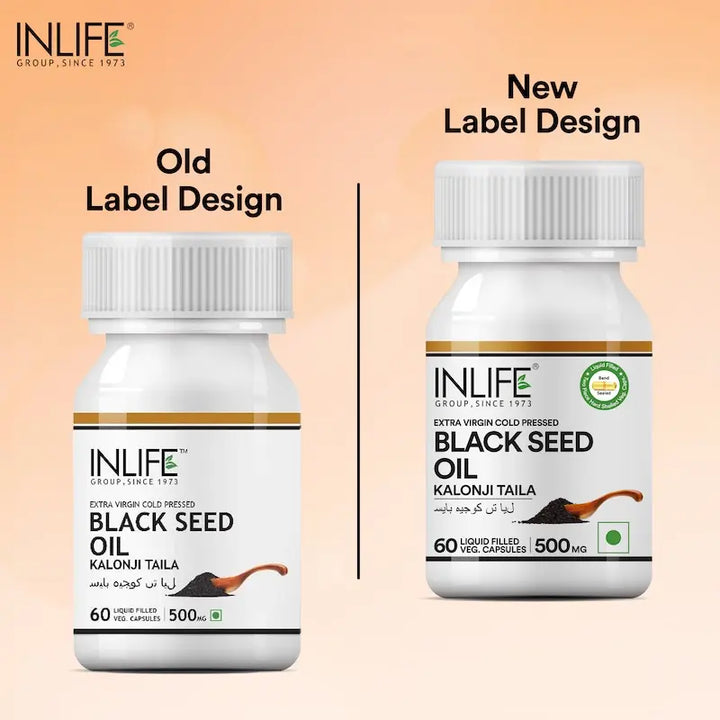 INLIFE Black Seed Oil Extra Virgin Cold Pressed, 500 mg