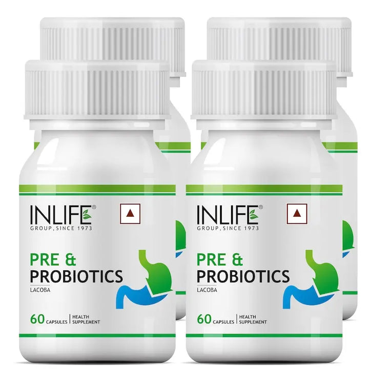 INLIFE Prebiotics and Probiotics Supplement for Men Women