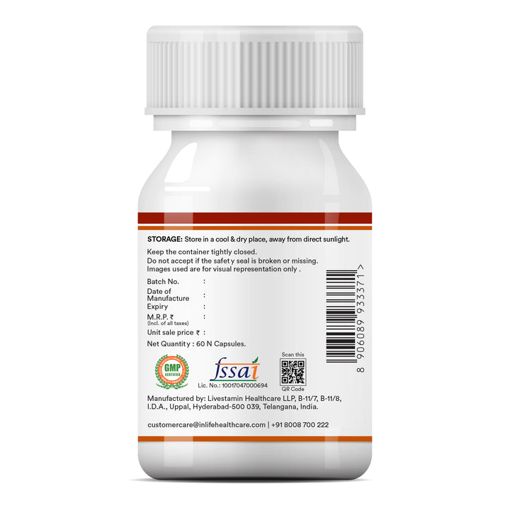 INLIFE Berberine Supplement with HCl 500mg, Milk Thistle, Turmeric