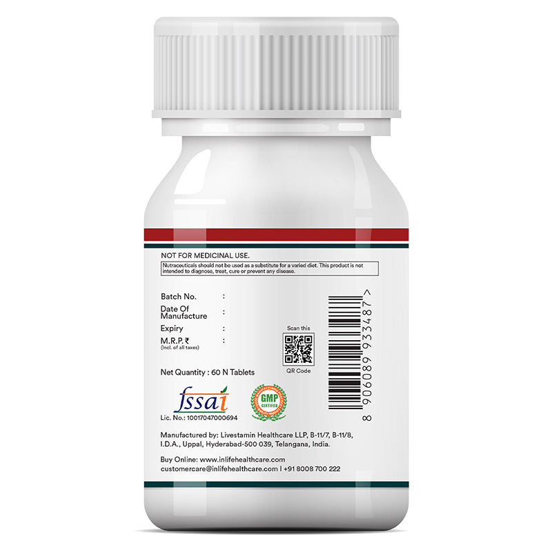 Inlife Multivitamin and Minerals Tablets for Men | Ashwagandha, Ginseng, Grape Seed Extract