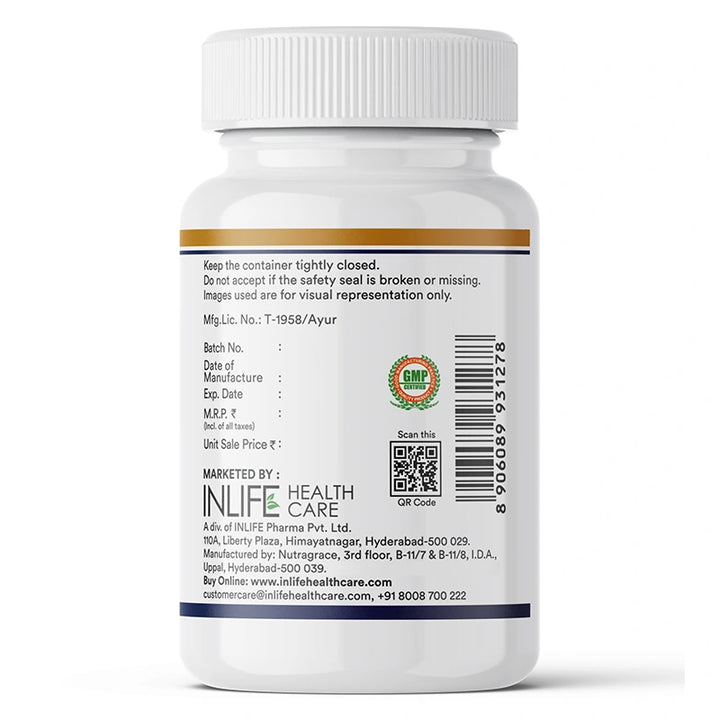 INLIFE Fish Oil Omega 3 Capsule 1000mg | Double Strength | Supplement for Heart, Brain and Joint Health for Men Women | EPA:DHA 36:24 - 60 Liquid Filled Capsules