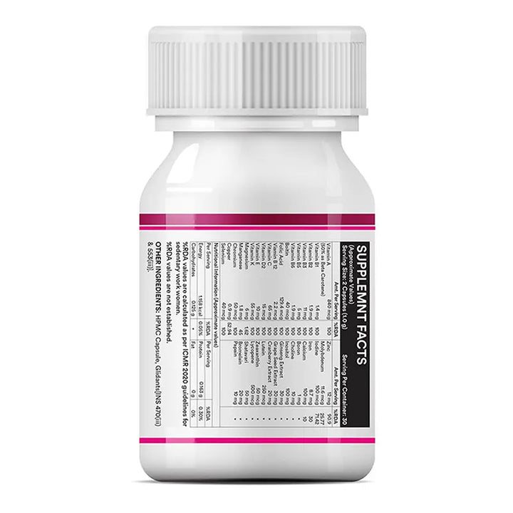 INLIFE Multivitamins & Minerals Antioxidants for Women Daily Formula Vitamins Supplement