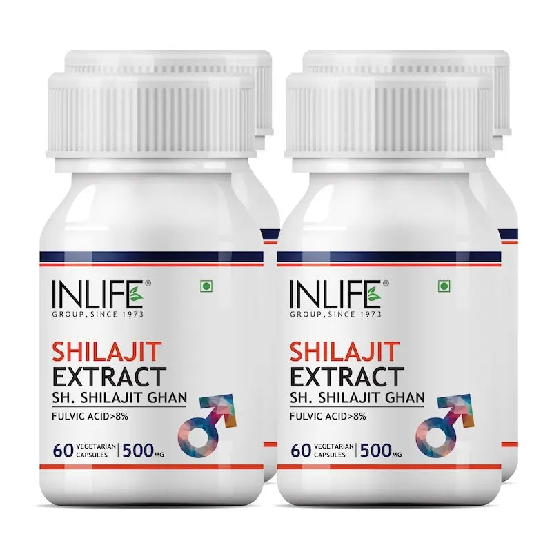 INLIFE Pure Shilajit Extract Supplement for Men | Strength and Stamina, 500mg