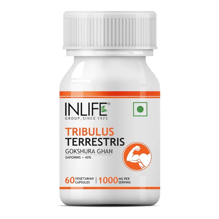 INLIFE Tribulus Terrestris Supplement (Saponins > 40%), 1000mg Per Serving