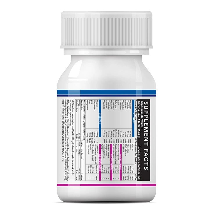 INLIFE Multivitamin Tablets For Men & Women with Ginseng & Prebiotic Probiotic | Multivitamin Supplement with Vitamin B12, C, D, E, Zinc & Biotin Nutrition Tablet