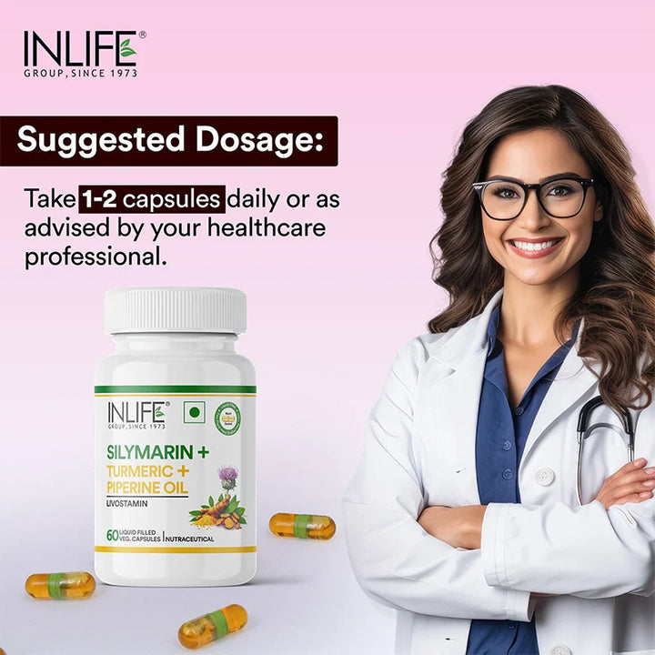 INLIFE Silymarin Oil with Turmeric & Piperine Supplement