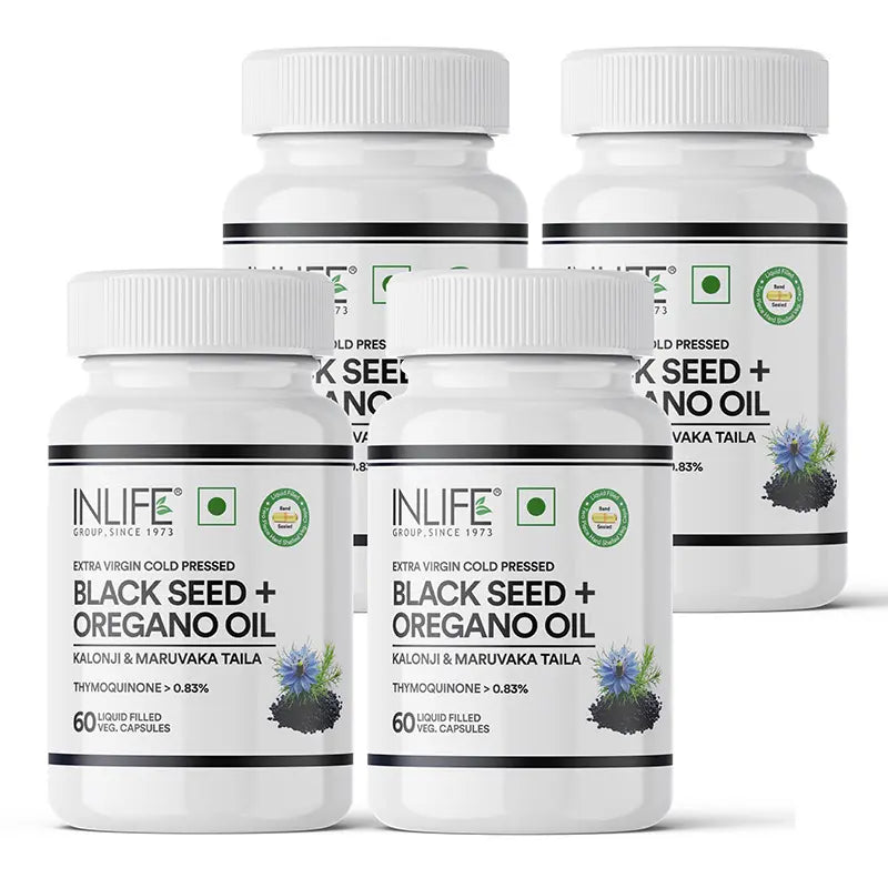 INLIFE Black Seed Oil with Oregano Oil Supplement