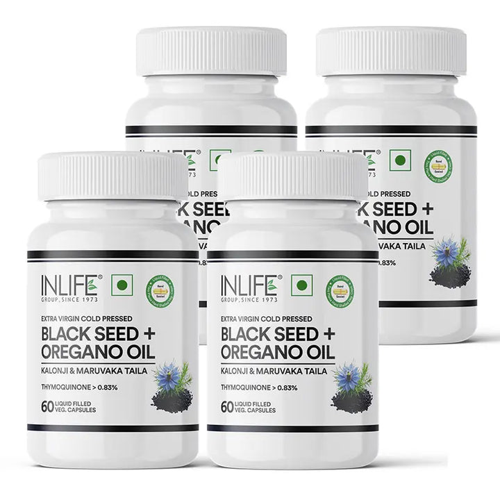 INLIFE Black Seed Oil with Oregano Oil Supplement