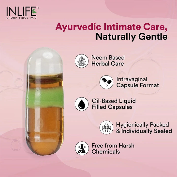 INLIFE Vaginal Hygiene Support with Neem Seed Oil | Capsules