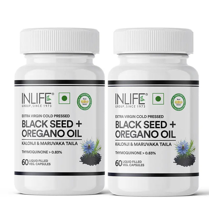 INLIFE Black Seed Oil with Oregano Oil Supplement