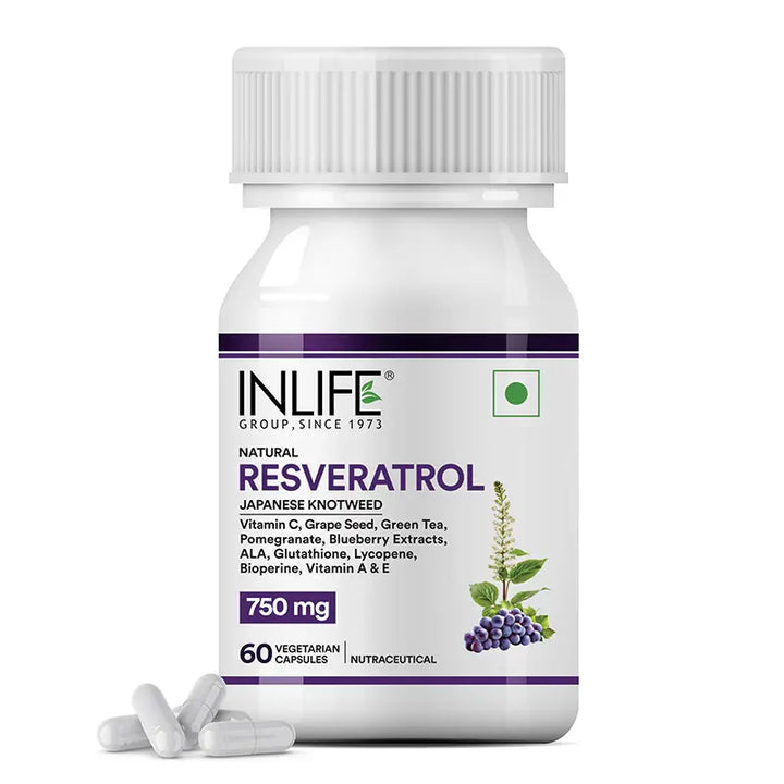 INLIFE Natural Resveratrol Japanese Knotweed Supplement