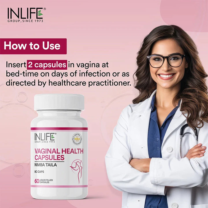INLIFE Vaginal Hygiene Support with Neem Seed Oil | Capsules