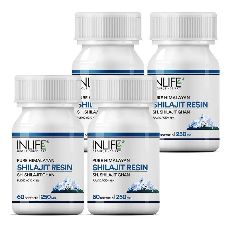 INLIFE Pure Himalayan Shilajit Resin 500mg Softgels