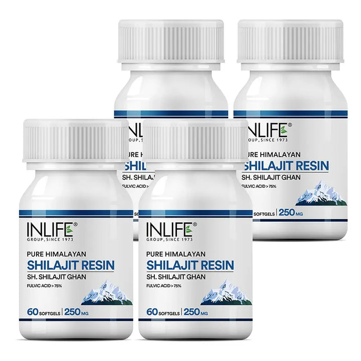 INLIFE Pure Himalayan Shilajit Resin 500mg Softgels