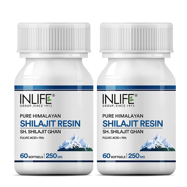 INLIFE Pure Himalayan Shilajit Resin 500mg Softgels