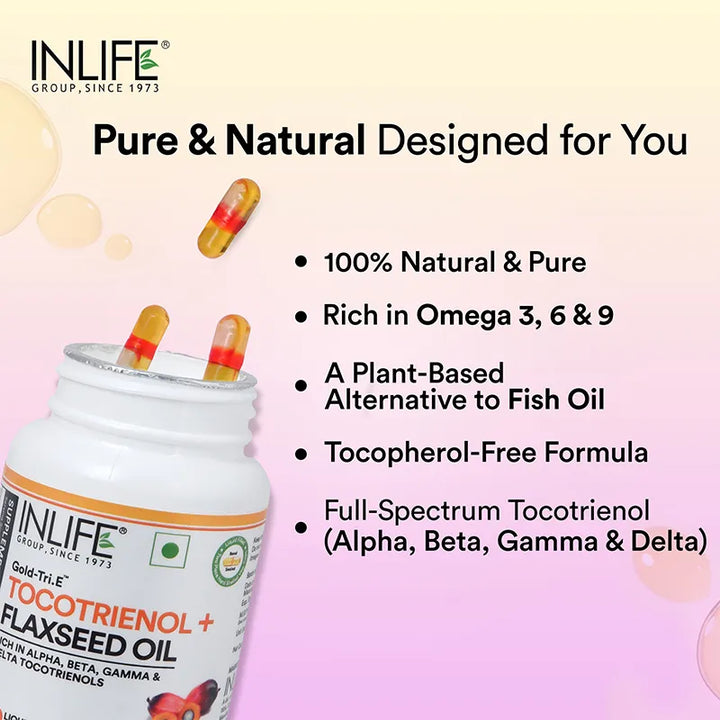 INLIFE Tocotrienol Oil with Flaxseed Oil Supplement
