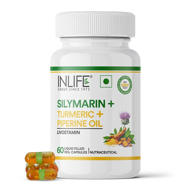 INLIFE Silymarin Oil with Turmeric & Piperine Supplement