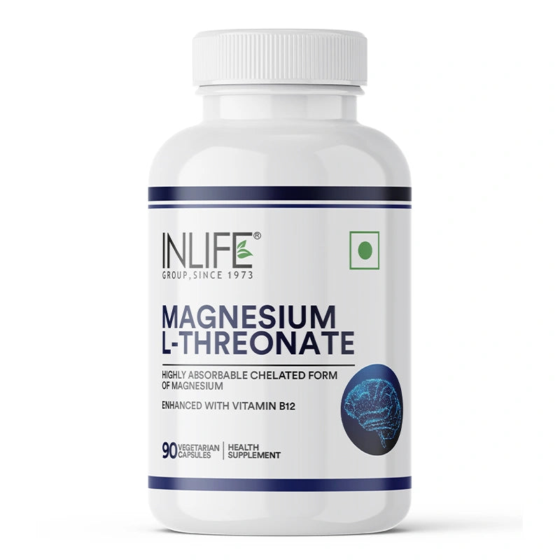 Inlife Magnesium L-Threonate-Capsules, High-Absorption Magnesium , Veg. Capsules