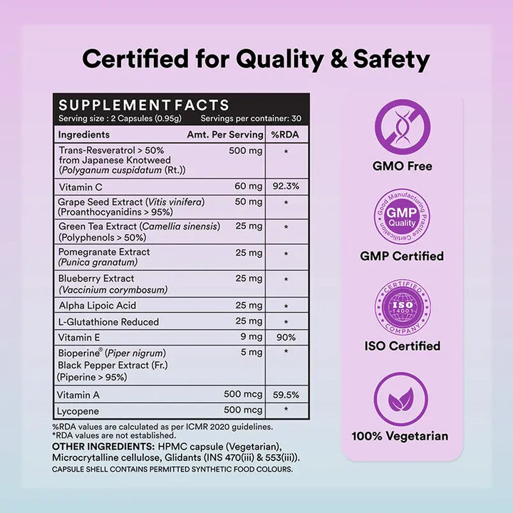 INLIFE Natural Resveratrol Japanese Knotweed Supplement