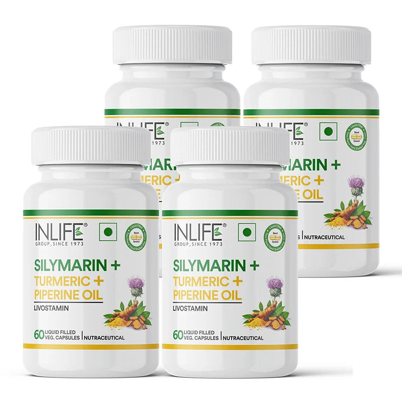 INLIFE Silymarin Oil with Turmeric & Piperine Supplement