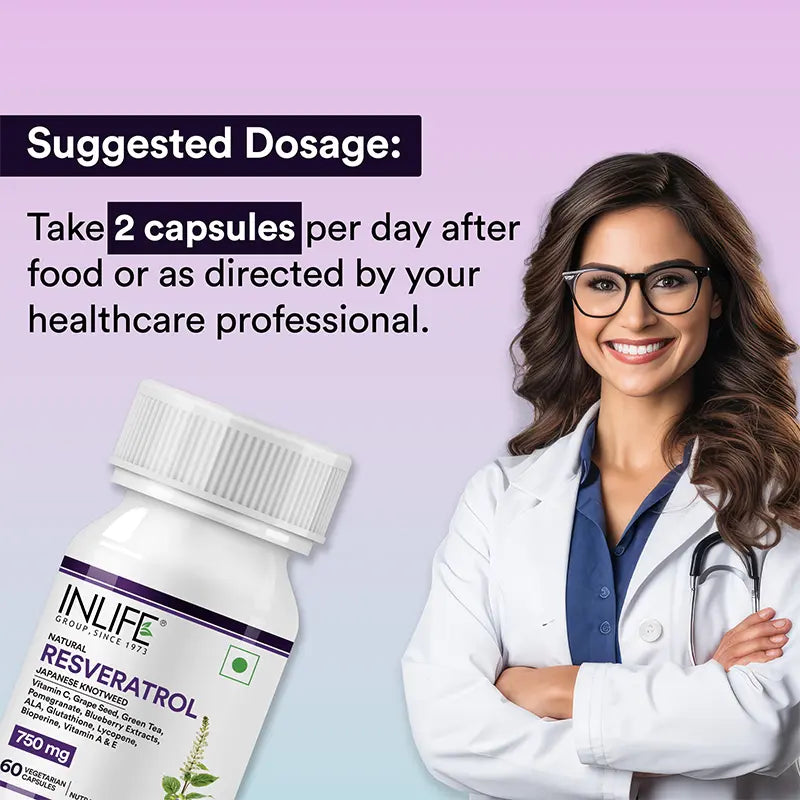 INLIFE Natural Resveratrol Japanese Knotweed Supplement