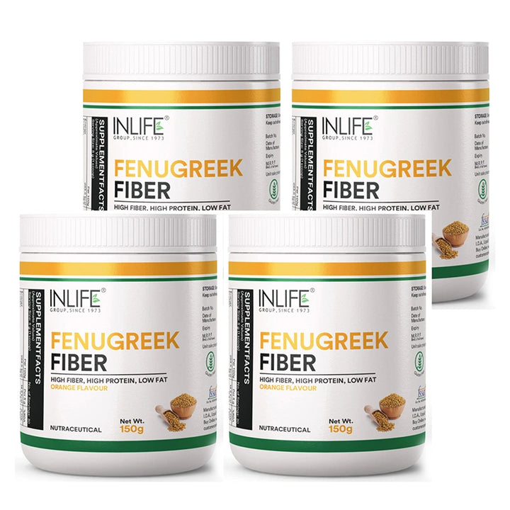 INLIFE Fenugreek Fiber Powder | Refreshing Orange Flavor-150g&nbsp;