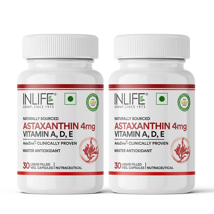 INLIFE AstaZine® Astaxanthin with Vitamins A, D3 & E Supplement