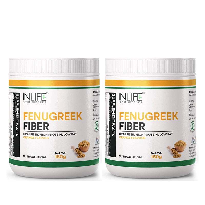 INLIFE Fenugreek Fiber Powder | Refreshing Orange Flavor-150g&nbsp;