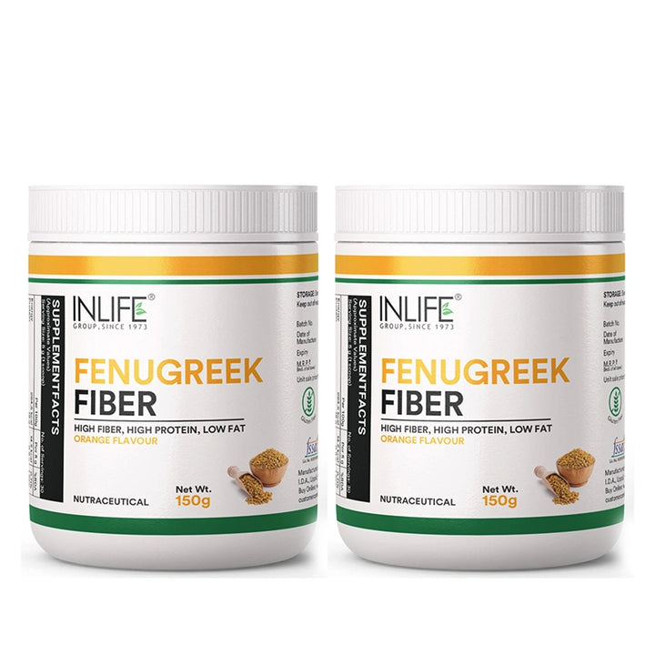 INLIFE Fenugreek Fiber Powder | Refreshing Orange Flavor-150g&nbsp;