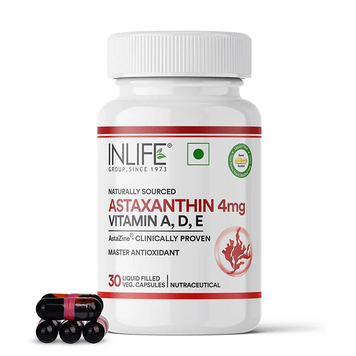 INLIFE AstaZine® Astaxanthin with Vitamins A, D3 & E Supplement