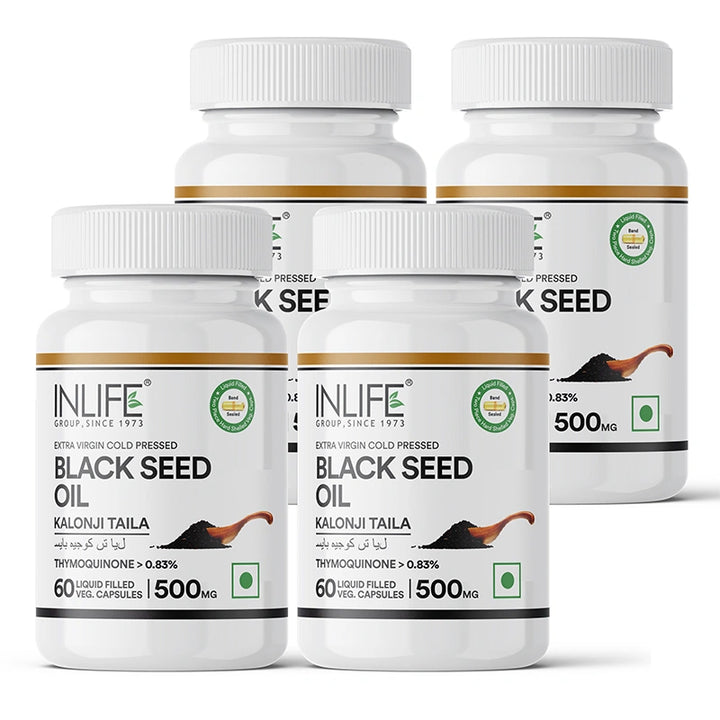 INLIFE Black Seed Oil Extra Virgin Cold Pressed, 500 mg