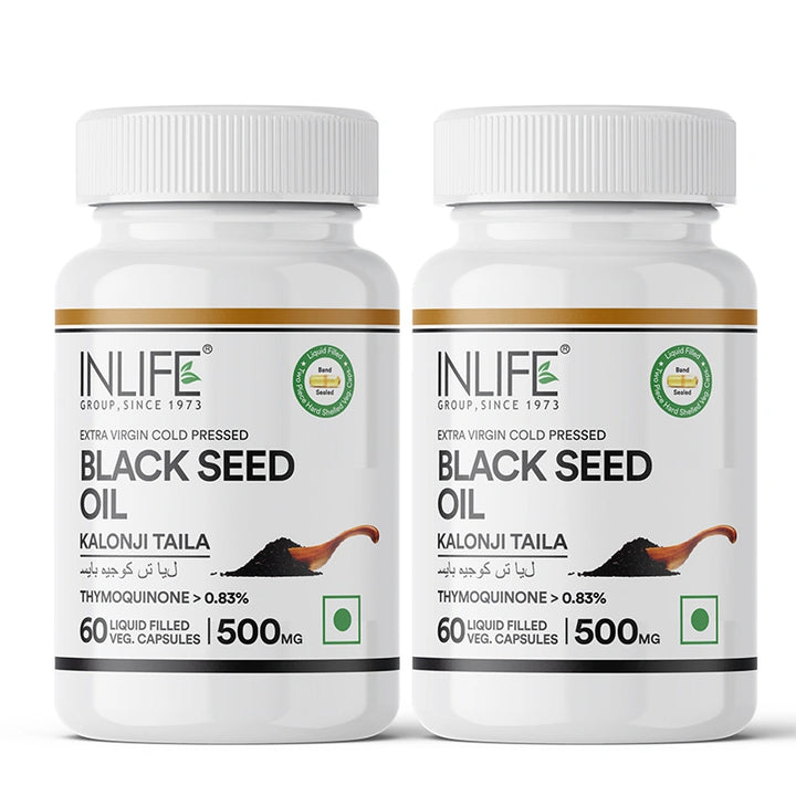 INLIFE Black Seed Oil Extra Virgin Cold Pressed, 500 mg