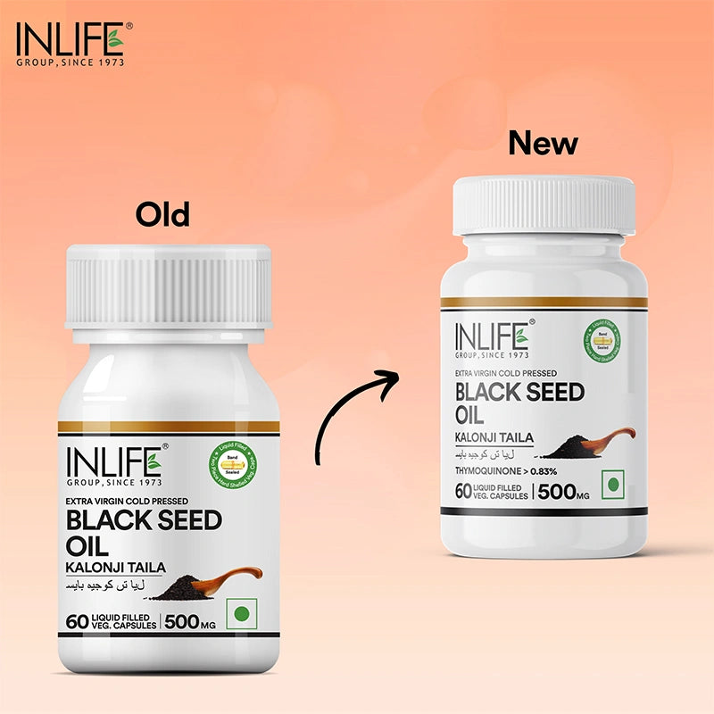 INLIFE Black Seed Oil Extra Virgin Cold Pressed, 500 mg