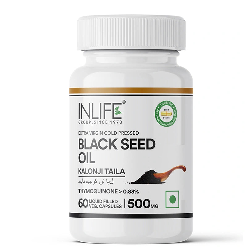 INLIFE Black Seed Oil Extra Virgin Cold Pressed, 500 mg