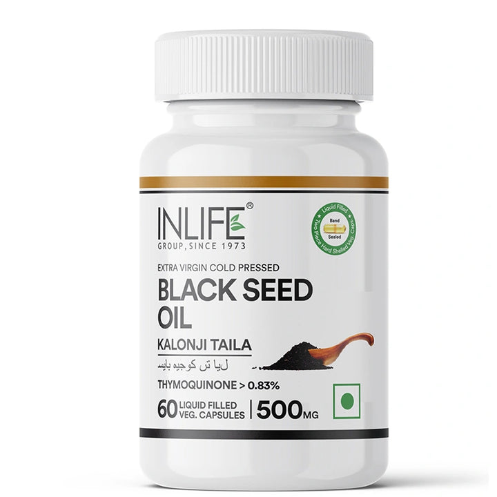 INLIFE Black Seed Oil Extra Virgin Cold Pressed, 500 mg