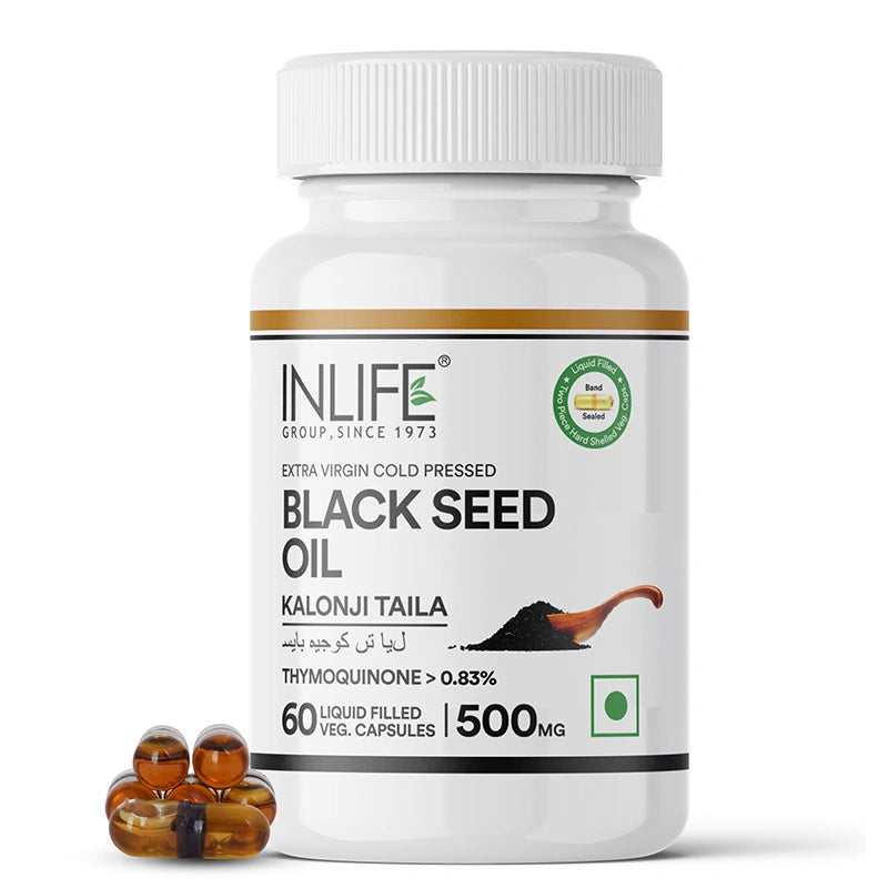 INLIFE Black Seed Oil Extra Virgin Cold Pressed, 500 mg