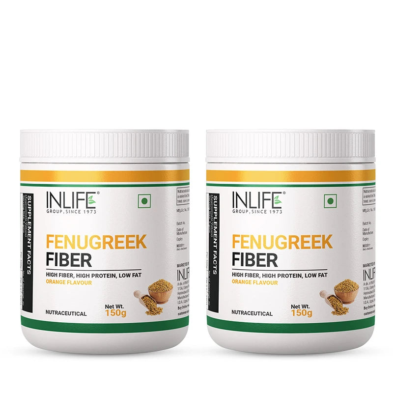 INLIFE Fenugreek Fiber Powder | Refreshing Orange Flavor-150g&nbsp;