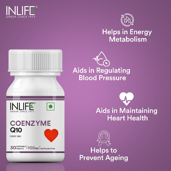 INLIFE Coenzyme Q10 CoQ10 Ubiquinone Supplement, 100mg