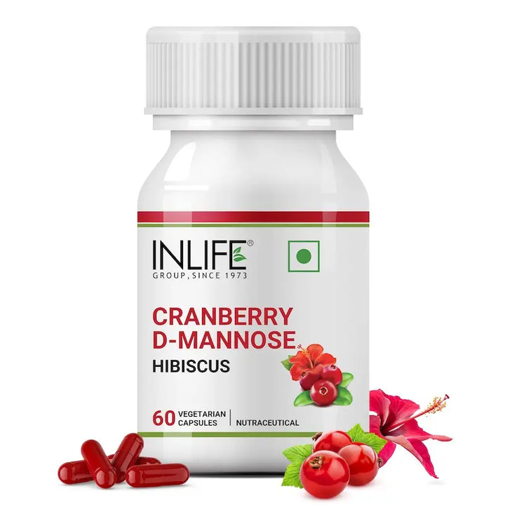 INLIFE Cranberry D-Mannose & Hibiscus Extract Supplement