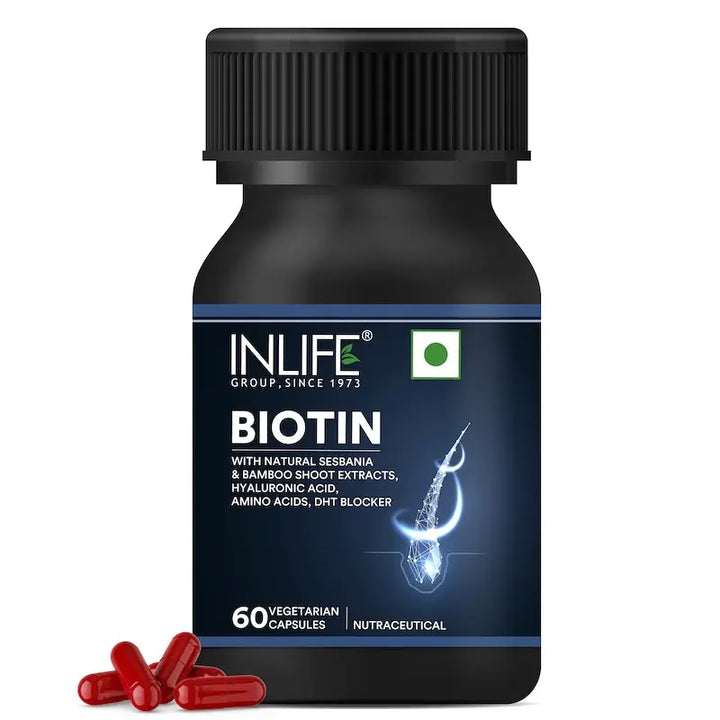 INLIFE Biotin Supplement for Hair, with Sesbania, Bamboo Shoot