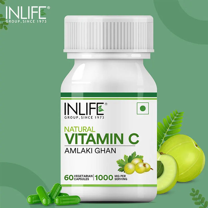 INLIFE Natural Vitamin C Amla Extract Supplement | Immunity, Overall Wellness for Men and Women