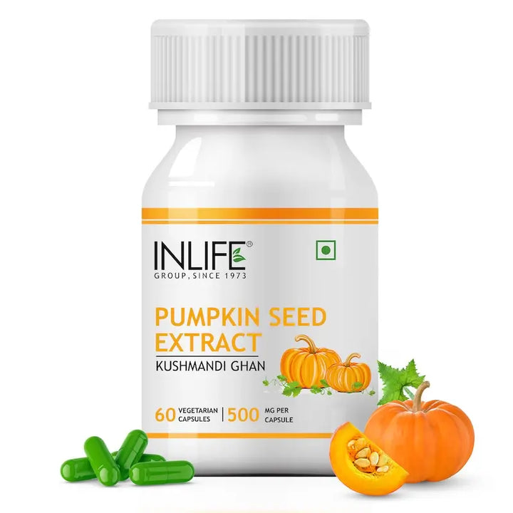 INLIFE Pumpkin Seed Extract Supplement, 500 mg