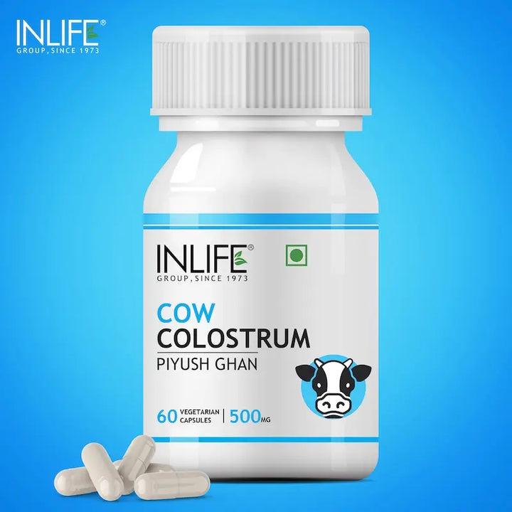 INLIFE Colostrum Capsules 500mg | Ayurvedic Immune & Gut Health Supplement