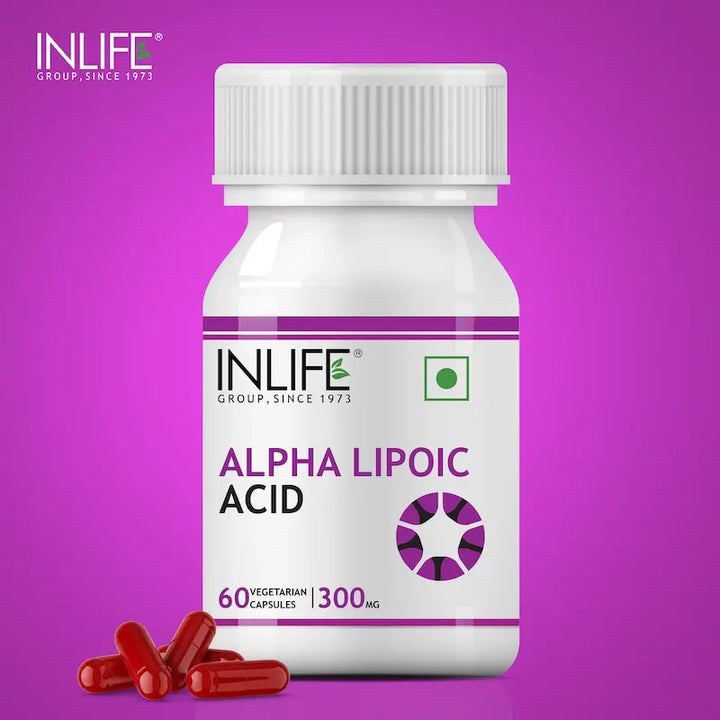 INLIFE Alpha Lipoic Acid, ALA Universal Antioxidant Supplement, 300 mg