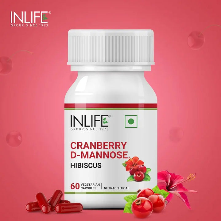 INLIFE Cranberry D-Mannose & Hibiscus Extract Supplement