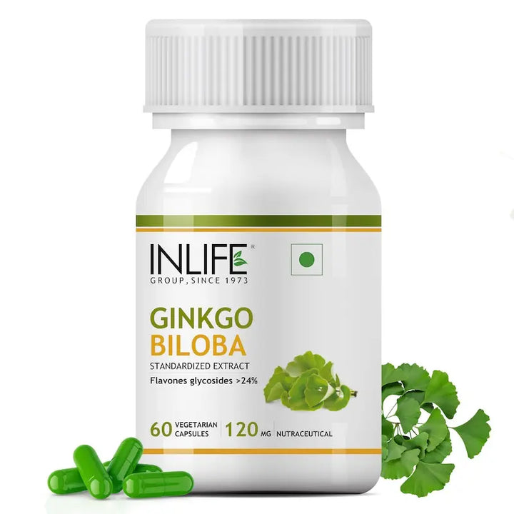 INLIFE Ginkgo Biloba Extract Glycosides > 24%, 120mg